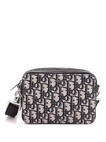 Christian Dior Double Zip Crossbody Pouch Oblique Canvas (view 1)
