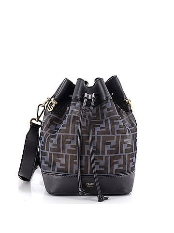 Fendi Mon Tresor Bucket Bag Zucca Mesh with Leather Small (view 1)
