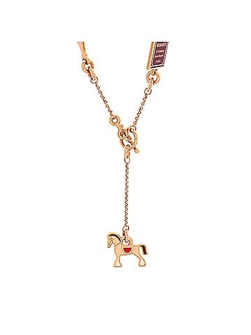 Hermès Cheval Lariat Necklace Lacquered Metal with Enamel (view 1)