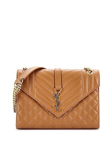 Saint Laurent Classic Monogram Envelope Satchel Mixed Matelasse Leather Medium (view 1)