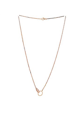 Cartier Love Interlocking Necklace 18K Rose Gold with Diamonds (view 2)