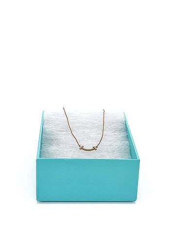 Tiffany & Co. T Smile Pendant Necklace 18K Rose Gold with Diamonds Mini (view 2)