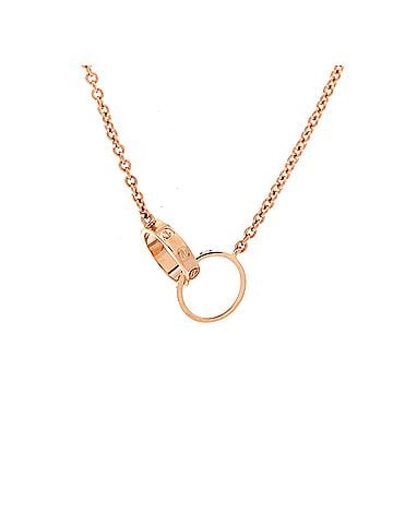 Cartier Love Interlocking Necklace 18K Rose Gold (view 1)