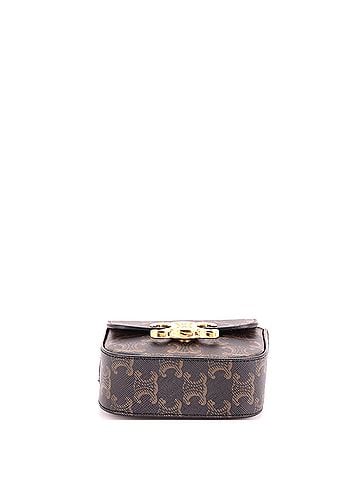 Céline Triomphe Shoulder Bag Triomphe Coated Canvas Mini (view 2)