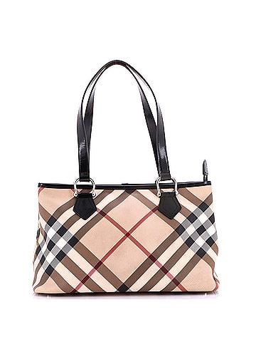 Burberry Regent Tote Nova Check Coated Canvas Medium (view 1)