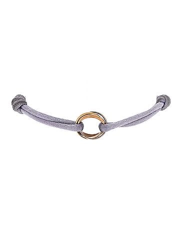 Cartier Trinity On Cord Bracelet Silk Cord with 18K Tricolor Gold (view 1)