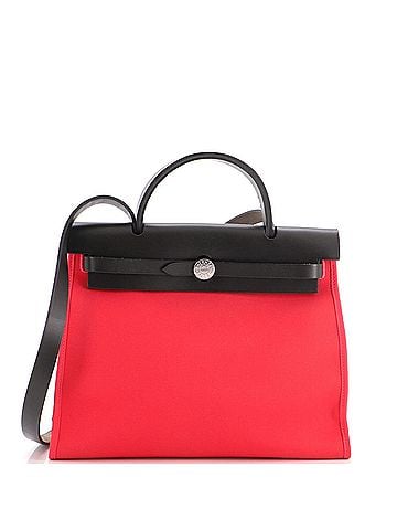 Hermès Herbag Zip Leather and Toile 31 (view 1)