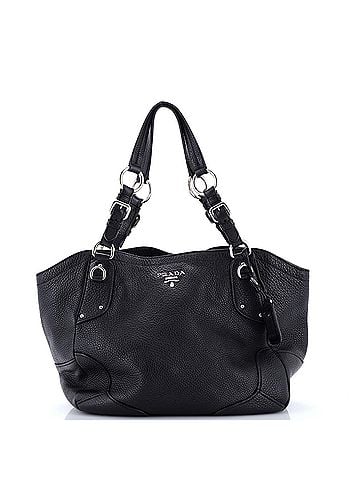 Prada Buckle Strap Shoulder Bag Vitello Daino Medium (view 1)