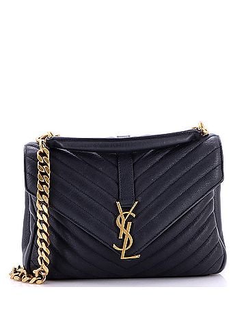 Saint Laurent Classic Monogram College Bag Matelasse Chevron Leather Medium (view 1)