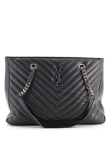 Saint Laurent Classic Monogram Tote Matelasse Chevron Leather Large (view 1)