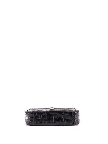 Saint Laurent Le 5 a 7 Hobo Crocodile Embossed Leather Small (view 2)
