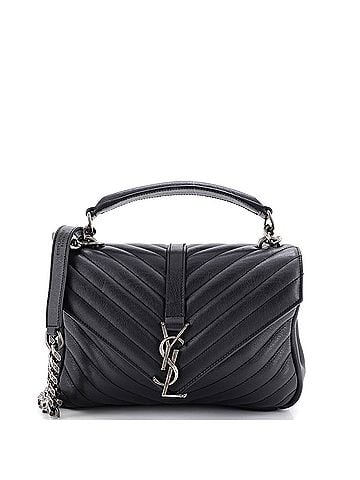Saint Laurent Classic Monogram College Bag Matelasse Chevron Leather Medium (view 1)