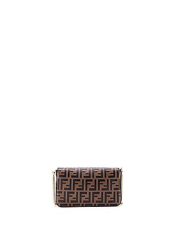 Fendi F is Fendi Envelope Clutch on Chain Zucca Embossed Leather (view 2)