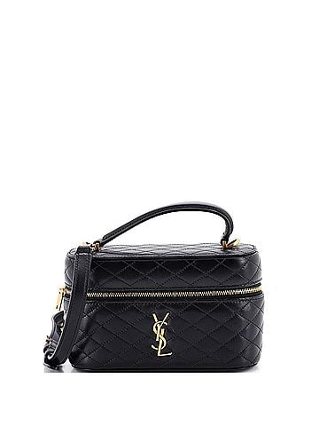Saint Laurent Gaby Zip Around Vanity Bag Quilted Leather Mini (view 1)