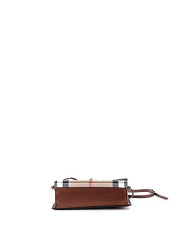 Burberry Macken Crossbody Bag Leather and House Check Canvas Baby (view 2)