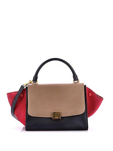 Céline Tricolor Trapeze Bag Suede Medium (view 1)