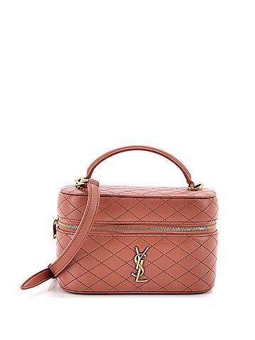 Saint Laurent Gaby Zip Around Vanity Bag Quilted Leather Mini (view 1)