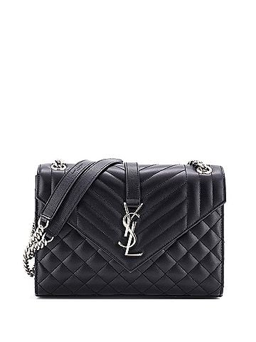 Saint Laurent Classic Monogram Envelope Satchel Mixed Matelasse Leather Medium (view 1)