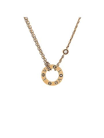 Cartier 2 Diamonds Love Pendant Necklace 18K Yellow Gold and Diamonds (view 1)