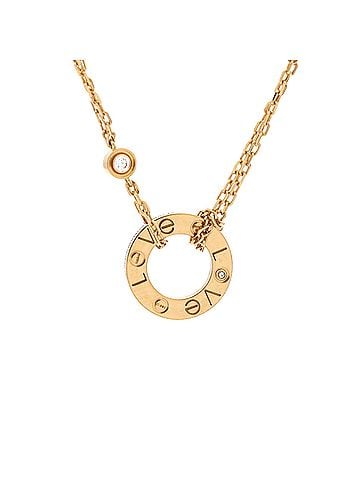 Cartier 2 Diamonds Love Pendant Necklace 18K Yellow Gold and Diamonds (view 1)