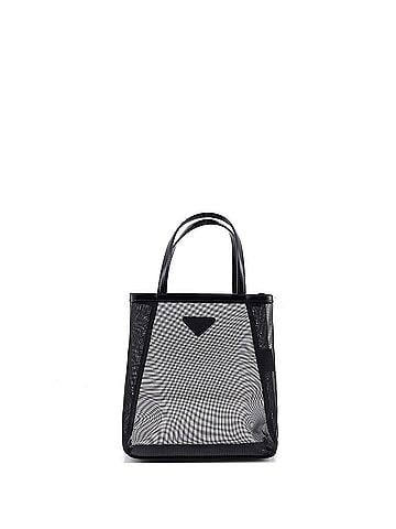 Prada Logo Open Tote Mesh Small (view 2)
