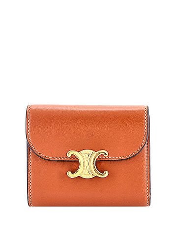 Céline Triomphe Trifold Wallet Leather Small (view 1)
