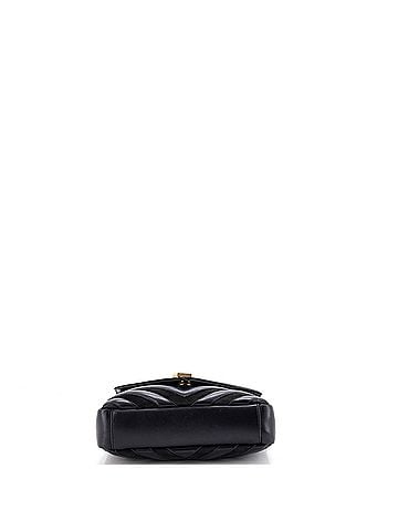 Saint Laurent Classic Monogram College Bag Matelasse Chevron Leather and Suede Medium (view 2)