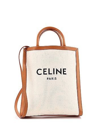 Céline Vertical Cabas Tote Canvas with Leather Small (view 1)