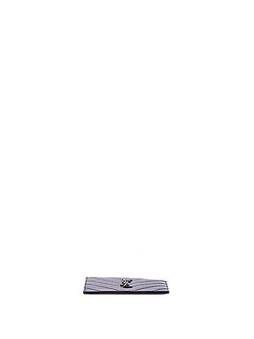 Saint Laurent Monogram Fragments Zip Card Holder Matelasse Chevron Leather (view 2)