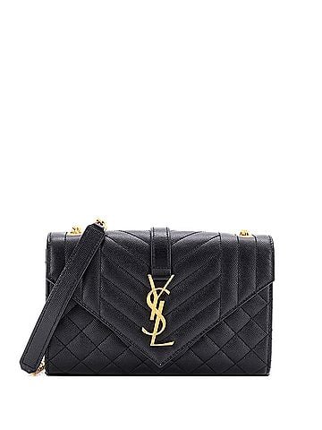 Saint Laurent Classic Monogram Envelope Satchel Mixed Matelasse Leather Small (view 1)