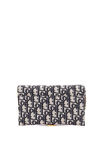 Christian Dior Saddle Chain Wallet Oblique Canvas (view 2)