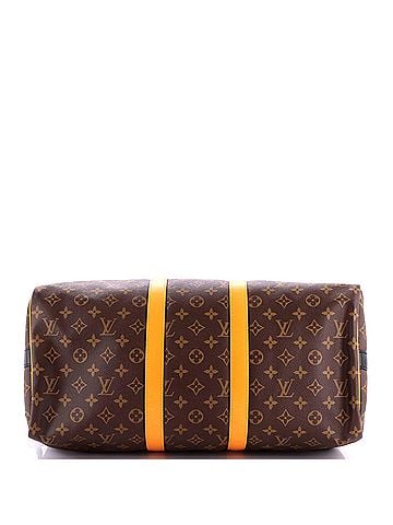 Louis Vuitton Keepall Bandouliere Bag Macassar Monogram Canvas 45 (view 2)