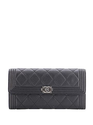 Chanel Boy Flap Wallet Quilted Leather Long (view 1)