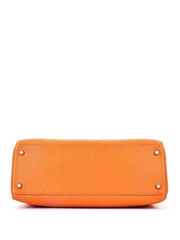 Hermès Kelly Handbag Orange H Togo with Palladium Hardware 35 (view 2)