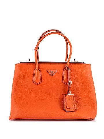 Prada Turnlock Cuir Twin Tote Saffiano Leather Medium (view 1)