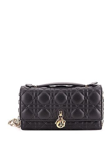 Christian Dior My Dior Top Handle Flap Bag Cannage Quilt Lambskin Mini (view 1)