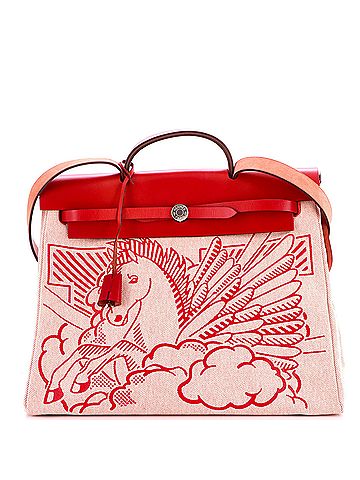 Hermès Herbag Zip Pegase Pop Toile and Leather 39 (view 1)