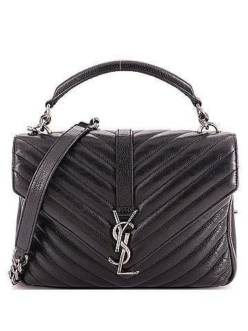 Saint Laurent Classic Monogram College Bag Matelasse Chevron Leather Medium (view 1)