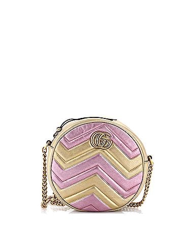 Gucci GG Marmont Round Shoulder Bag Matelasse Leather Mini (view 1)