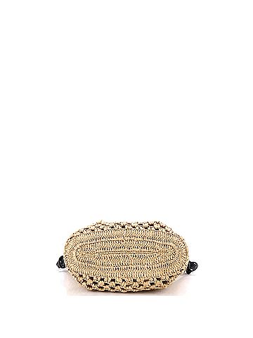 Balenciaga Le City Basket Bag Woven Raffia with Leather Small (view 2)