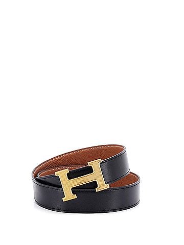 Hermès Constance Reversible Belt Leather with Guilloche Hardware Medium (view 1)