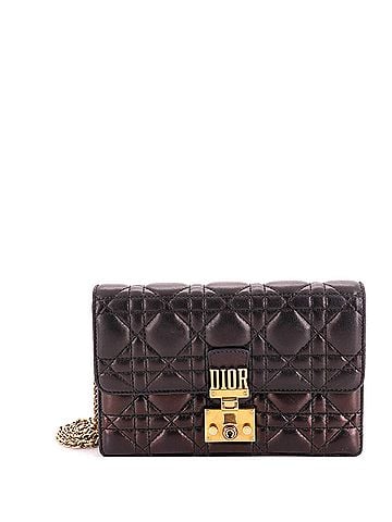 Christian Dior Dioraddict Wallet on Chain Cannage Quilt Lambskin (view 1)