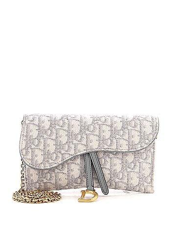Christian Dior Saddle Chain Wallet Oblique Canvas (view 1)