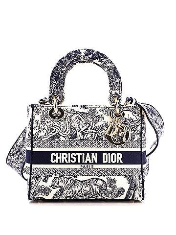 Christian Dior Lady D-Lite Bag Embroidered Canvas Medium (view 1)