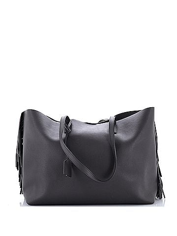 Saint Laurent Fringe Shopper Tote Leather Large (view 1)