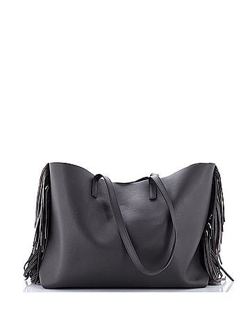 Saint Laurent Fringe Shopper Tote Leather Large (view 2)