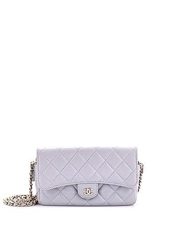 Chanel Classic Flap Phone Holder with Chain Quilted Caviar (view 1)