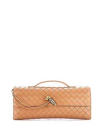 Bottega Veneta Andiamo Top Handle Clutch Intrecciato Nappa Long (view 1)