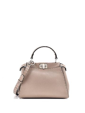 Fendi Selleria Peekaboo Bag Leather with Python Mini (view 1)