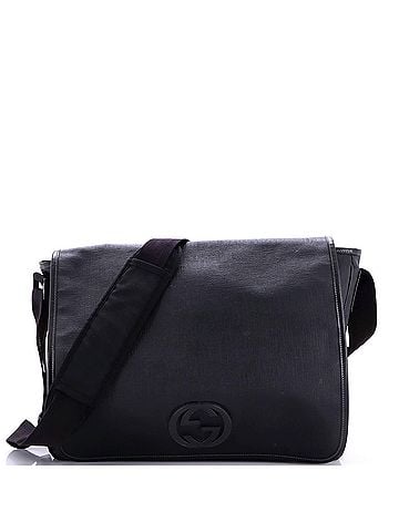 Gucci Interlocking G Messenger Bag Coated Canvas Large (view 1)